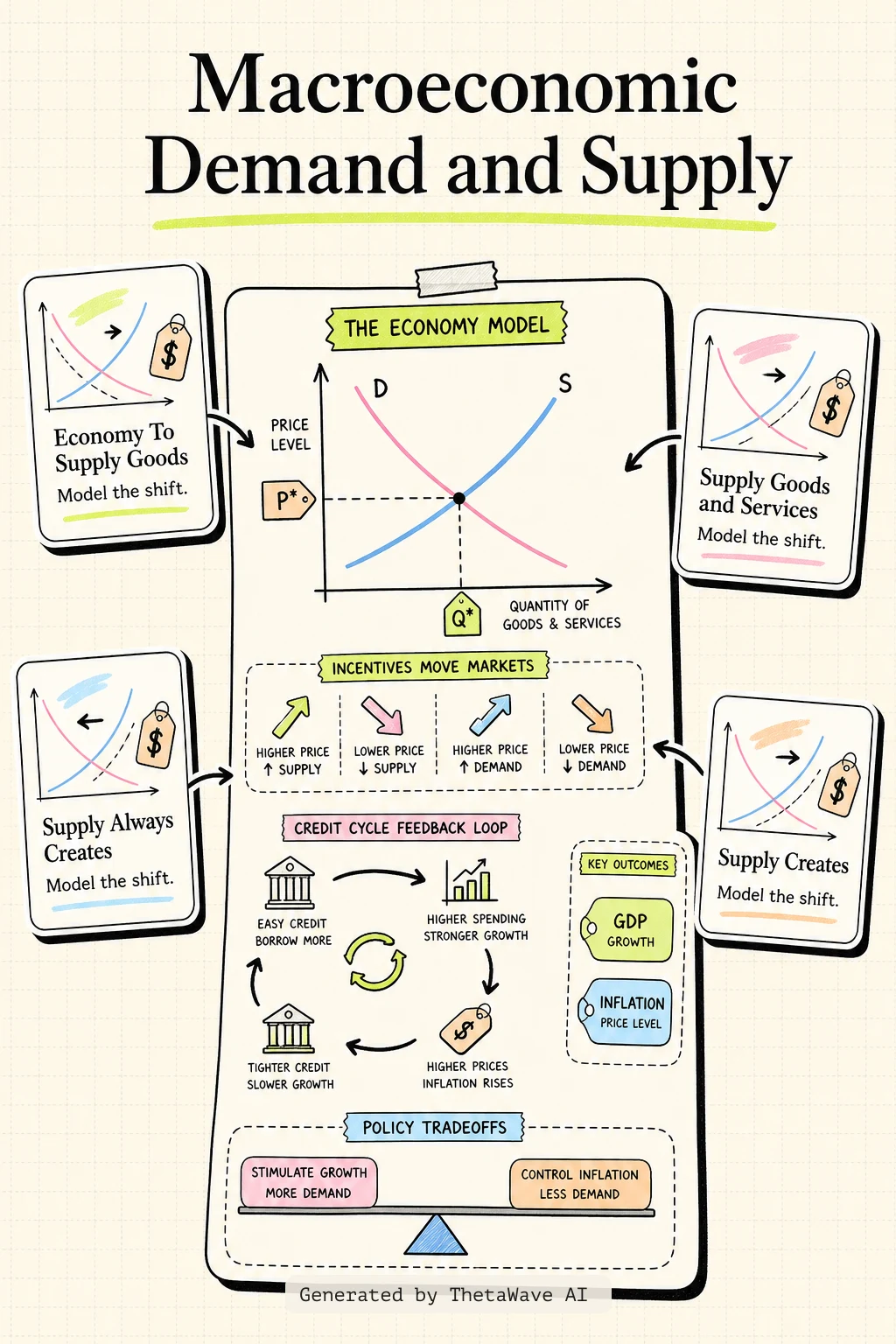 Infographic for Principles of Economics 3e: 24.1 Macroeconomic Perspectives on Demand and Supply