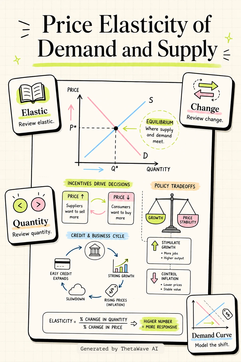 Infographic for Principles of Economics 3e: 5.1 Price Elasticity of Demand and Price Elasticity of Supply