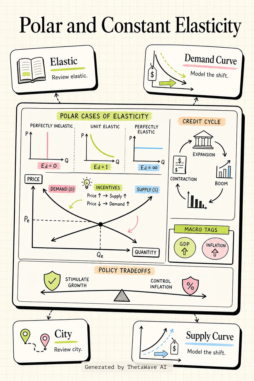 Infographic for Principles of Economics 3e: 5.2 Polar Cases of Elasticity and Constant Elasticity