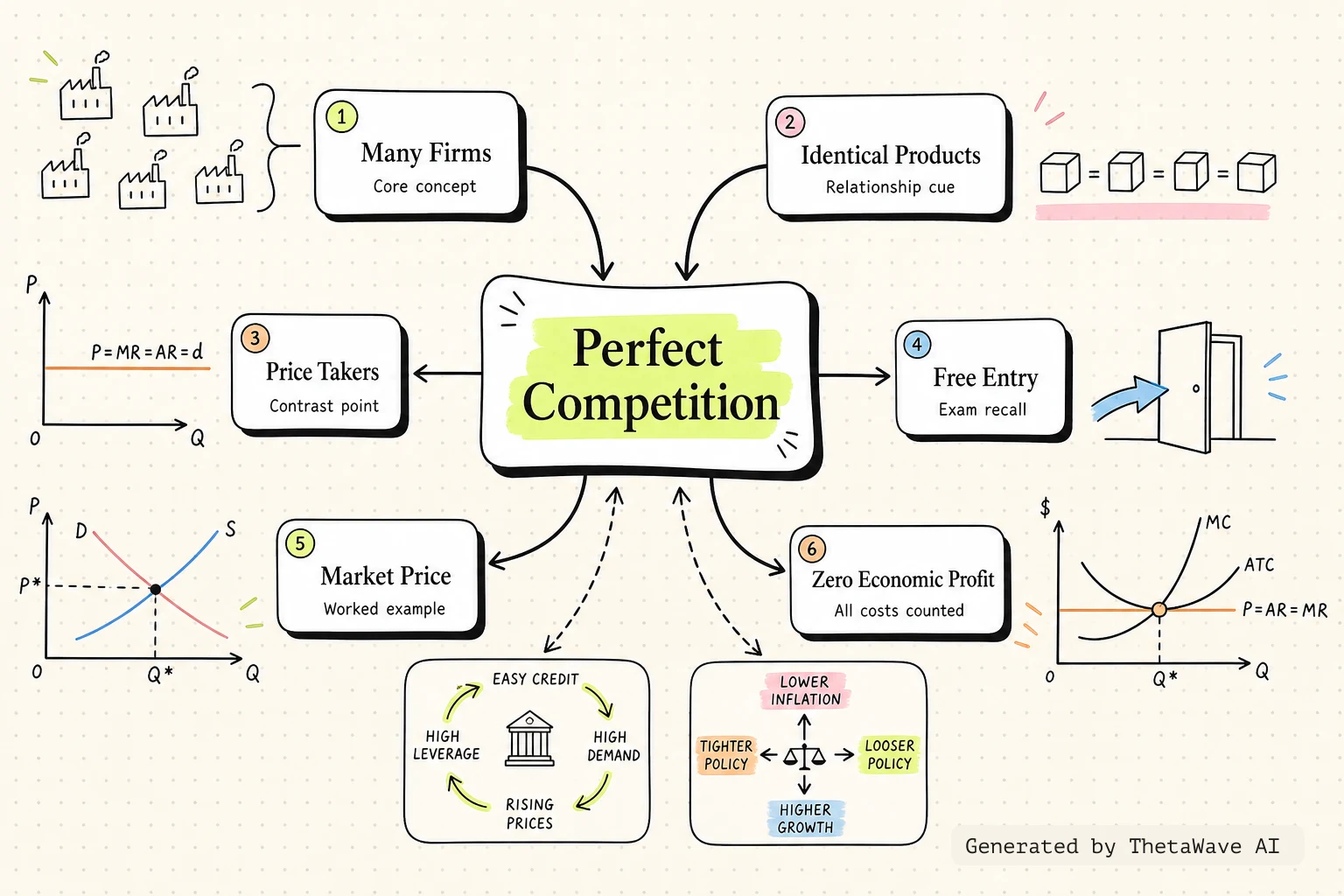 Mind map for Principles of Economics 3e: 8.1 Perfect Competition and Why It Matters