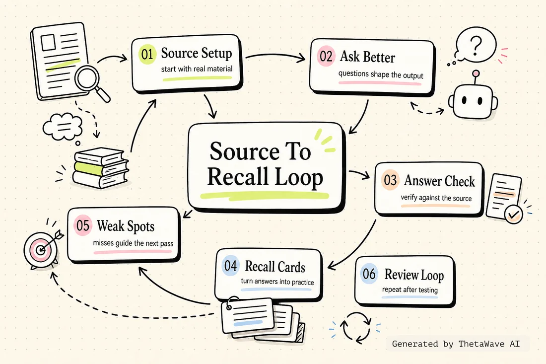 Mindmap zu how I’d use NotebookLM for studying to learn ANY subject