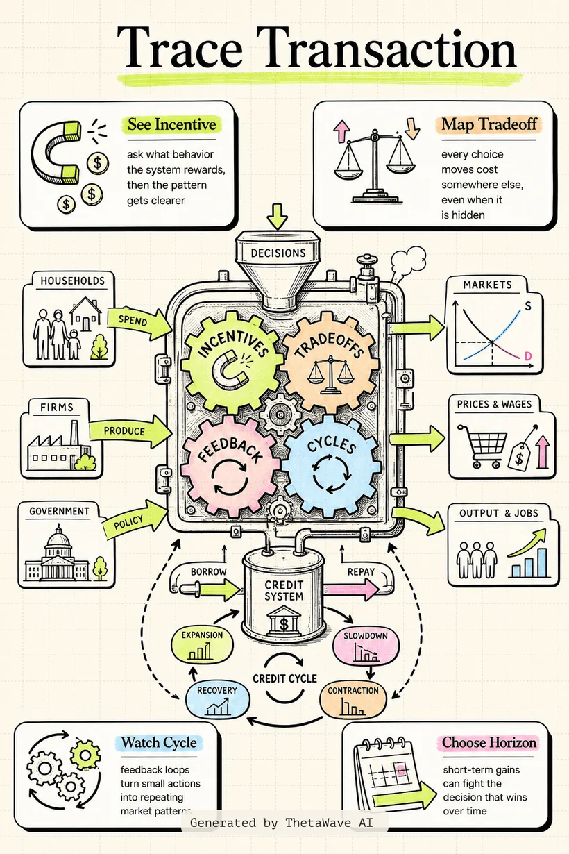 Infografik zu How The Economic Machine Works by Ray Dalio
