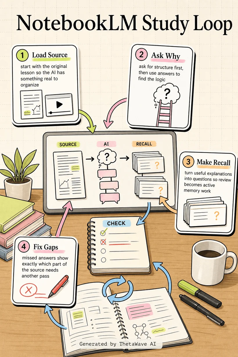 Infografik zu How to Learn FASTER With AI - Google NotebookLM