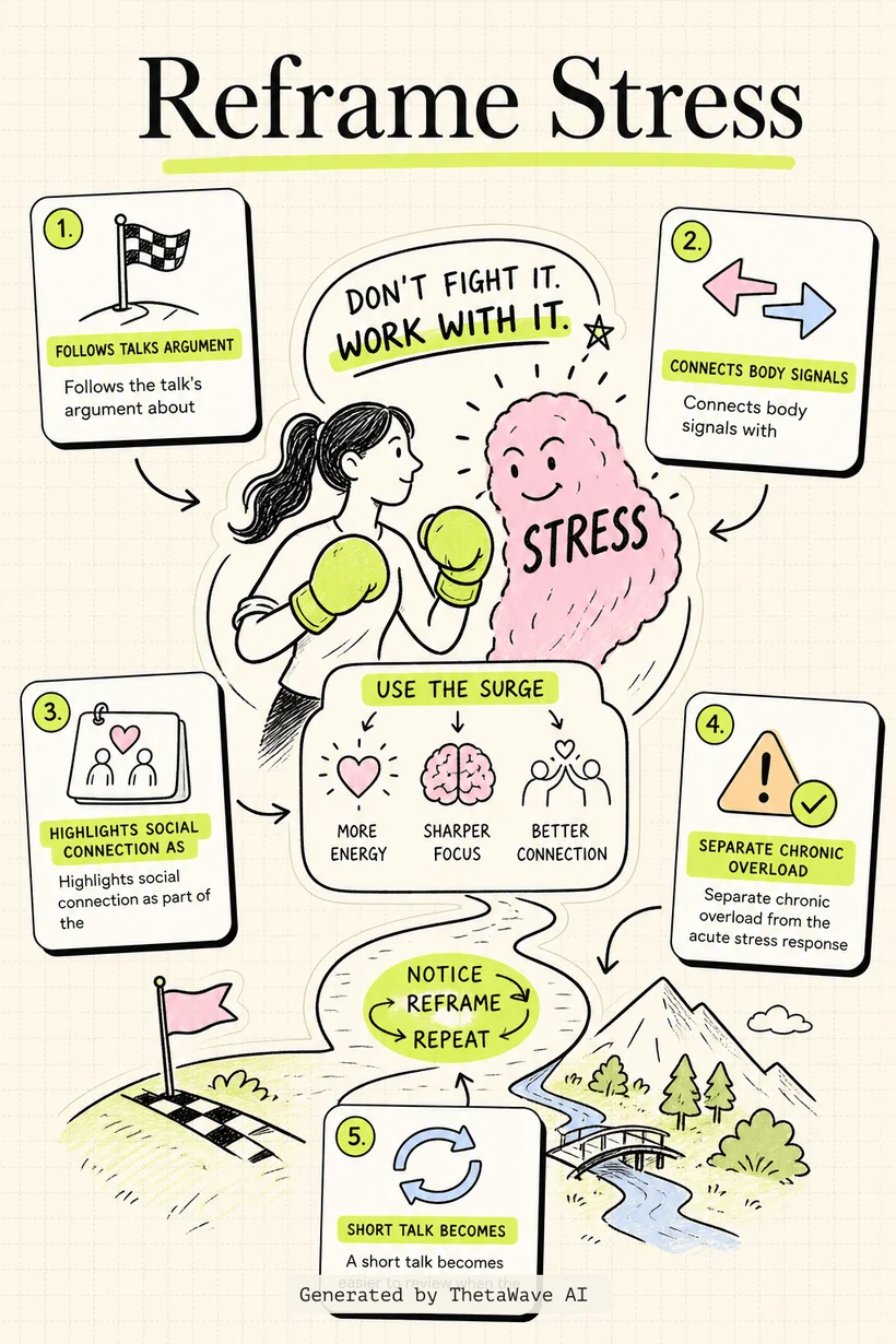Infografía de How to Make Stress Your Friend | Kelly McGonigal | TED