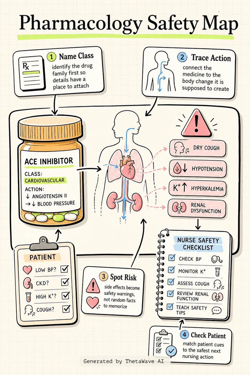 Infographie de How to Study for Pharmacology in Nursing School