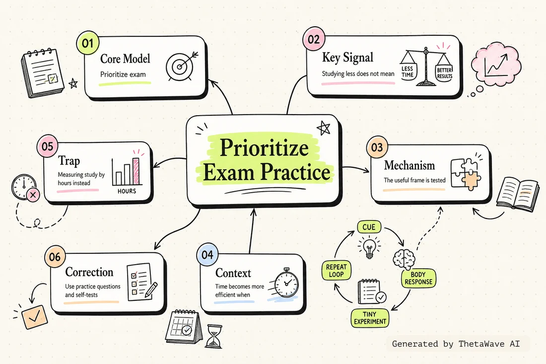 Mindmap zu how to study less and get higher grades
