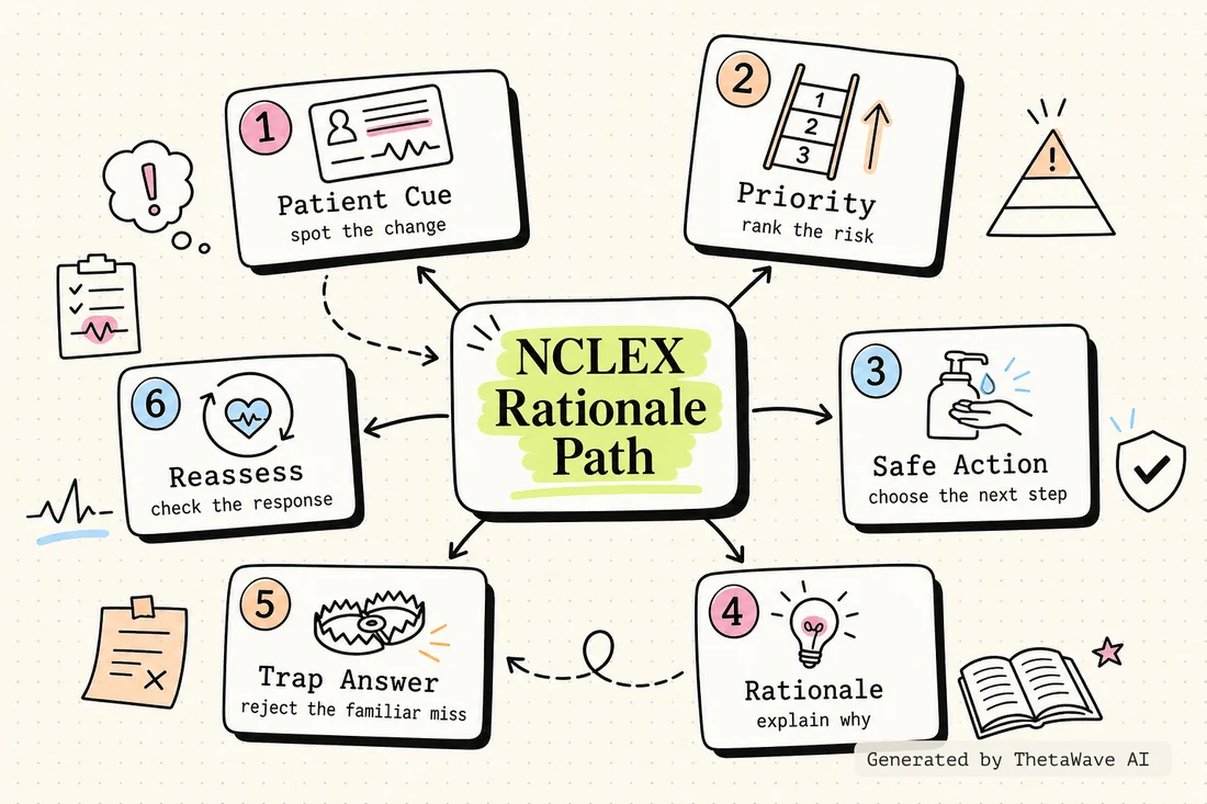 Mind map for NCLEX Practice Questions: Fundamentals of Nursing Concepts | Comprehensive NCLEX Review