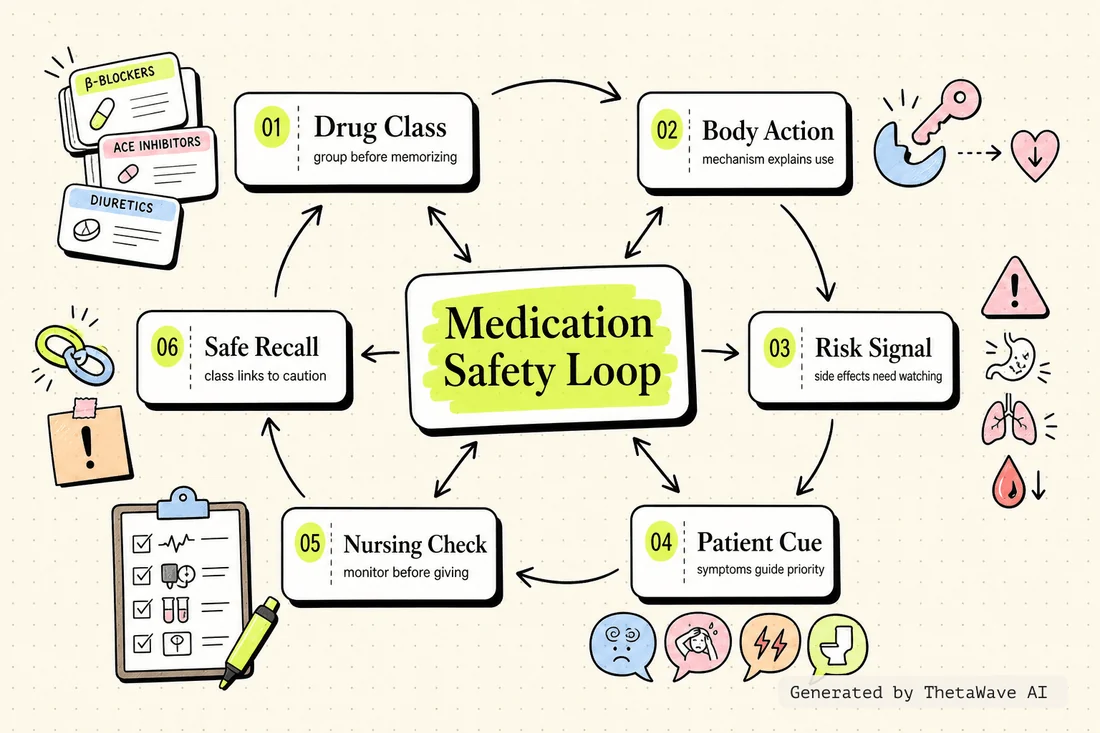 Mapa mental de Pharmacology Hack Series for Nursing Students