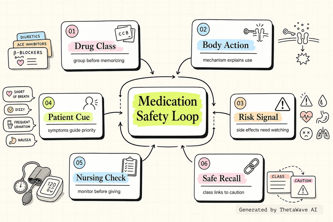 Mappa mentale di Pharmacology Made Easy - Common Medication Endings