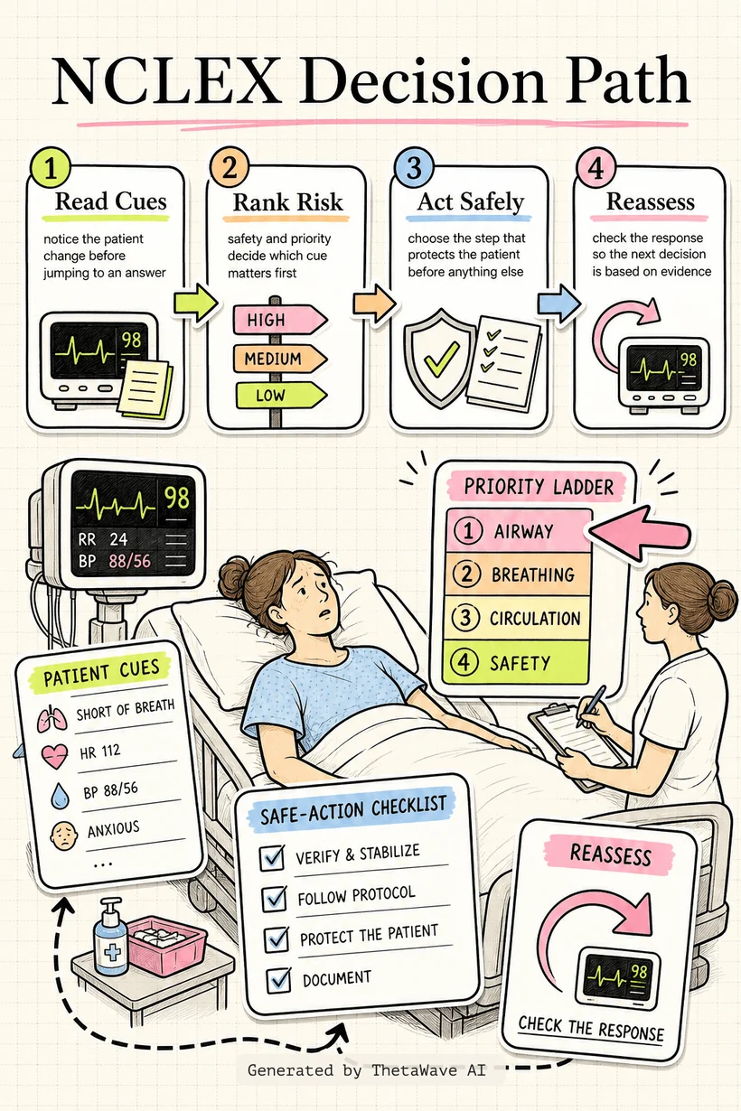 Infographic for "Practice Test 16: Previously Asked NCLEX Questions and Answers | NCLEX Review Questions"