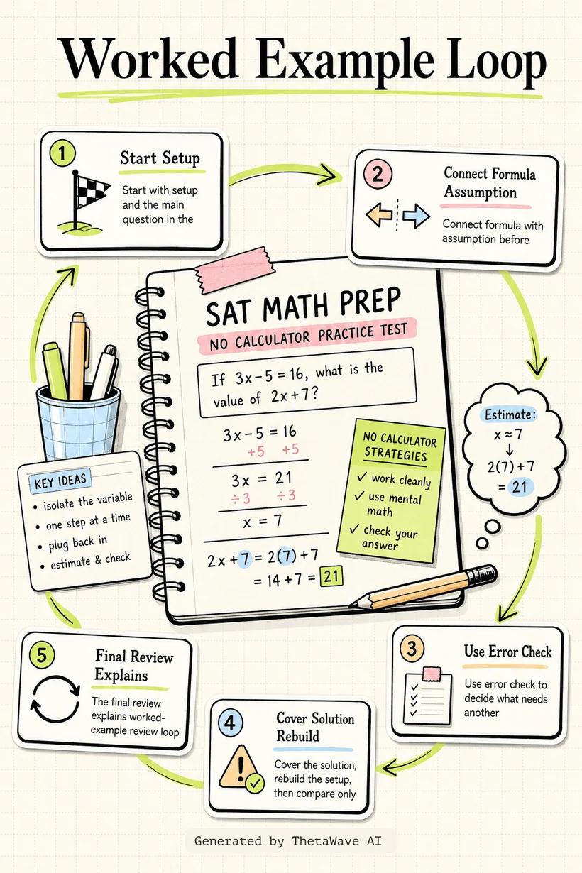 SAT Math Prep - No Calculator Practice Test 1的資訊圖