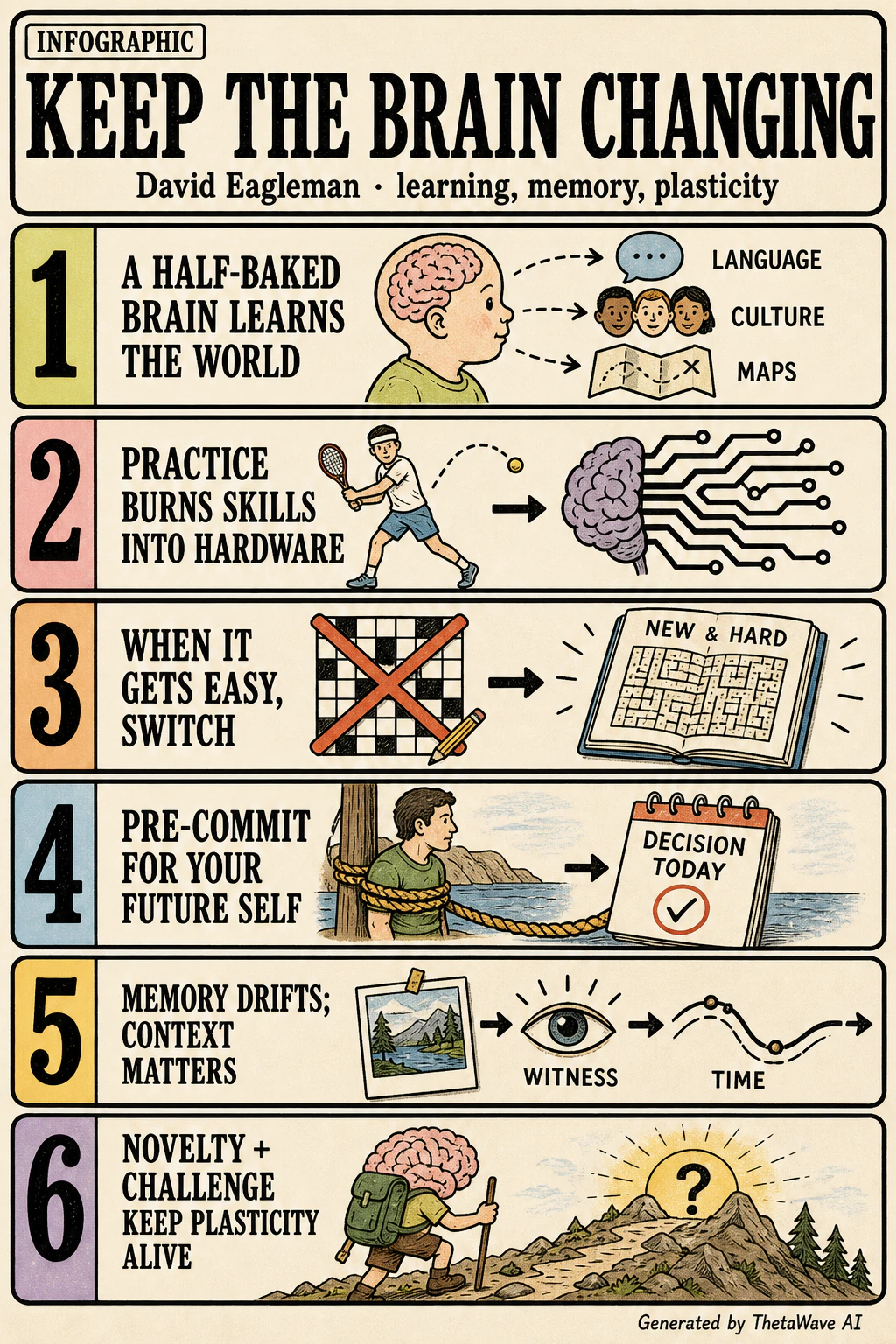 Infografik zu Science & Tools of Learning & Memory | Dr. David Eagleman