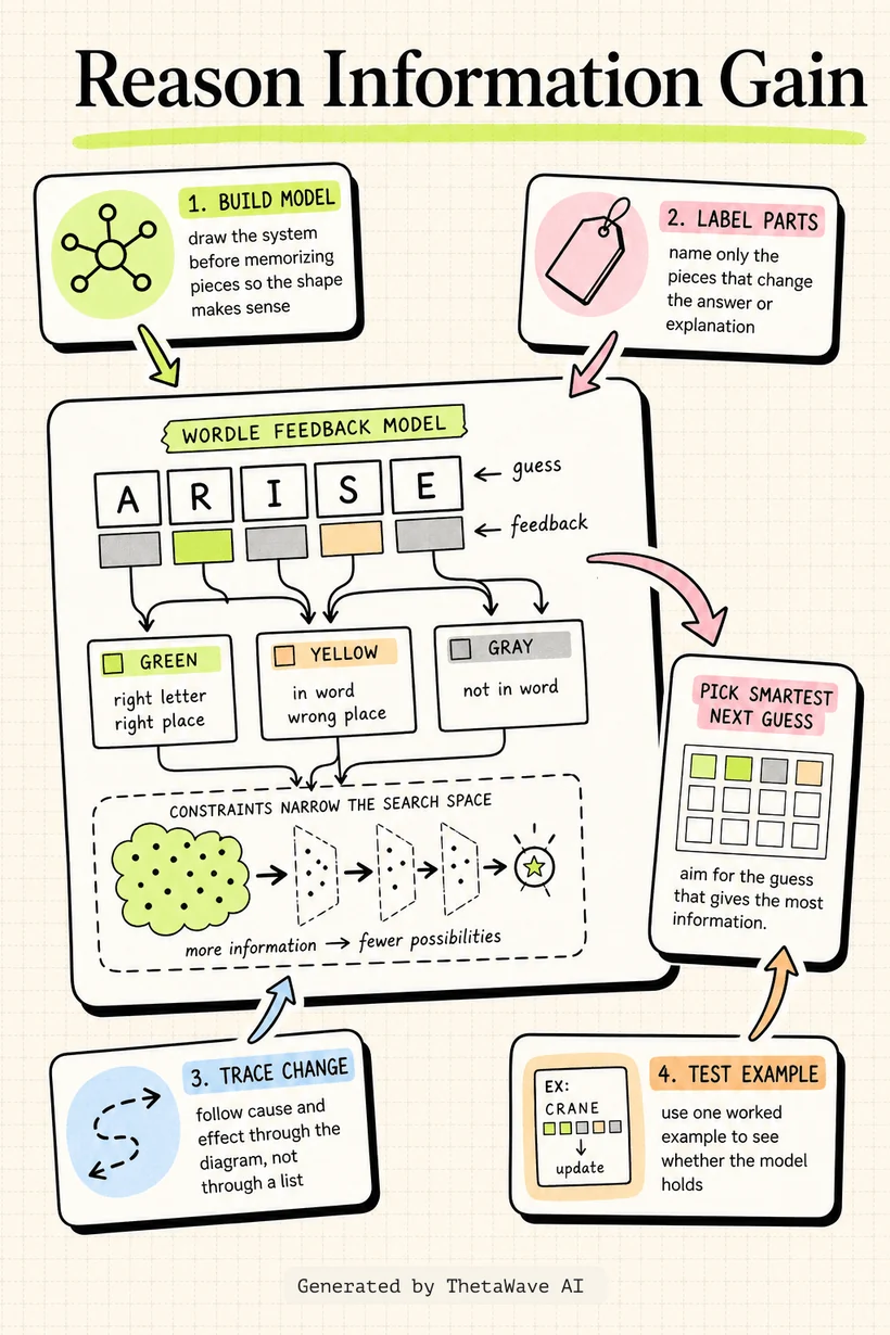 Infografía de Solving Wordle using information theory
