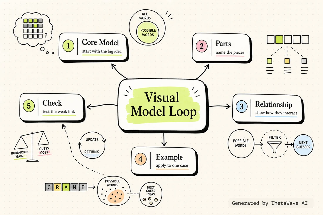 Mapa mental de Solving Wordle using information theory