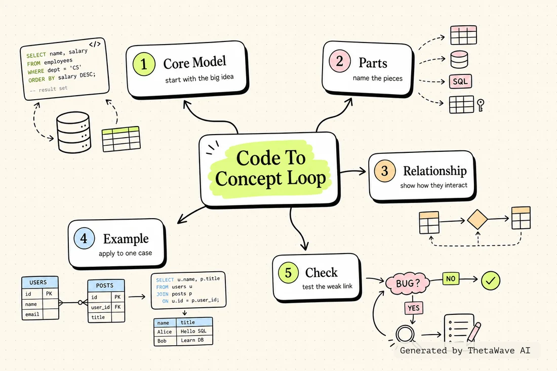Mindmap zu SQL Tutorial - Full Database Course for Beginners