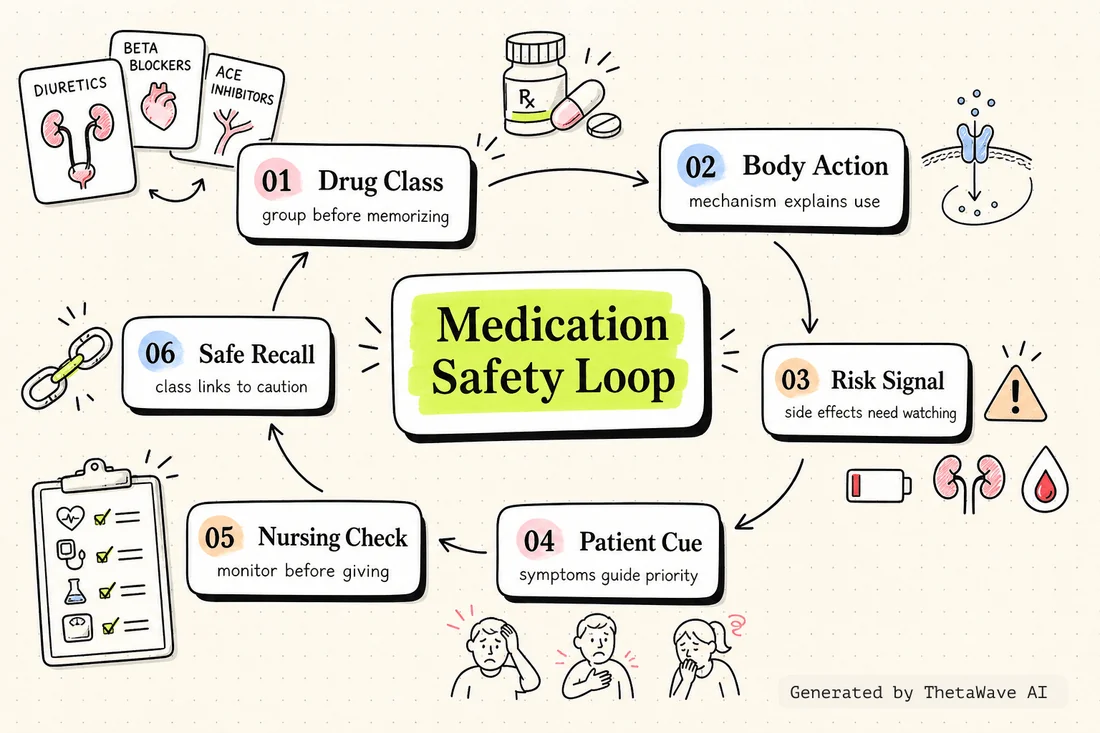 Mindmap zu Top NCLEX & Nursing Medications to Know for EXAMS