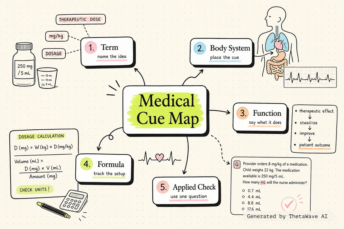 Mind map for Weight-Based Dosage Calculations Desired-Over-Have Nursing School NCLEX Review