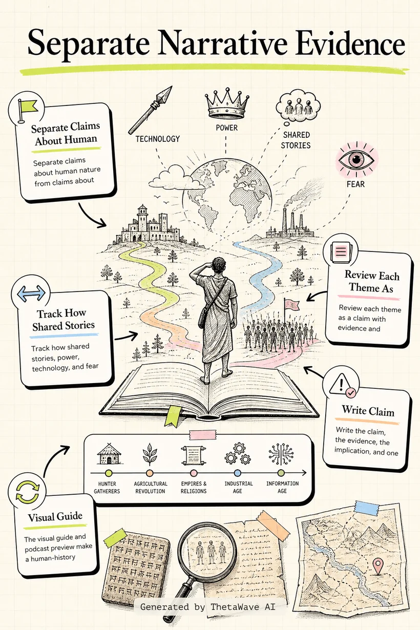 Infografik zu Yuval Noah Harari: Human Nature, Intelligence, Power, and Conspiracies | Lex Fridman Podcast #390